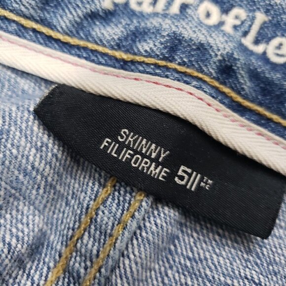 Vintage Levi's 511 Redone Jeans Sz 32 Mens - Picture 7 of 12